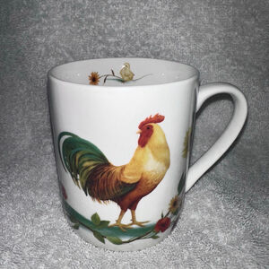 NWOT Pfaltzgraff Rooster Meadow Daphne B 12oz Stoneware Coffee Cup